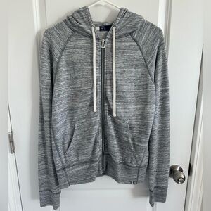 GAP Lightweight Zip-Up Hoodie – Heather Gray, Size Medium